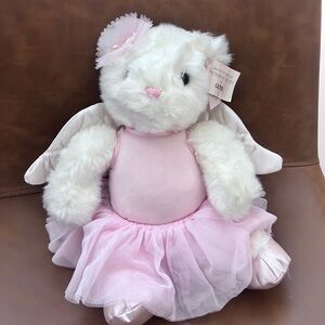 Angel Bear Victoria's Secret Pink and White Plush Bear With Wings
